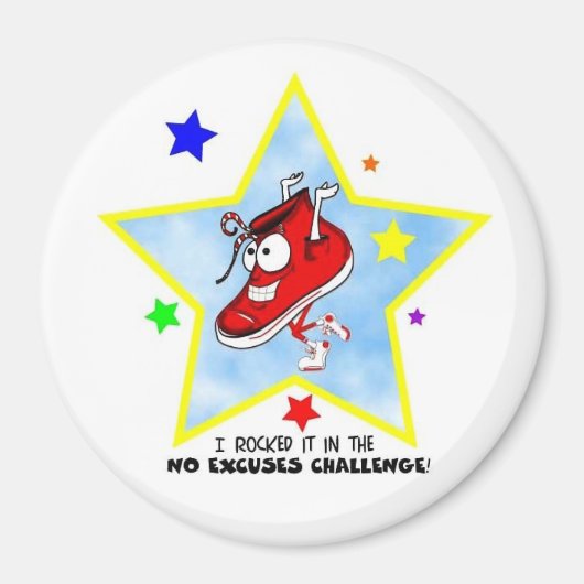 GEEN EXCUSES Challenge Magnet Magneet (Voorkant)