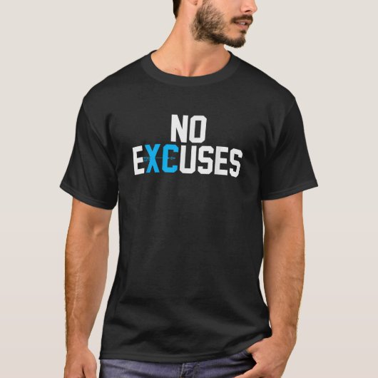 Geen excuses cross country track en veld lopen G T-shirt (Voorkant)