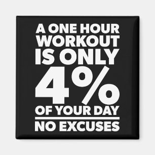 Geen excuses - een onze training is 4% van je dag magneet
