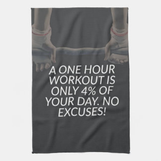 Geen excuses - Workout Motivatie Theedoek
