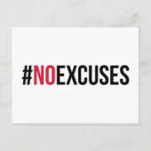 Geen excuus Gym Quote Briefkaart (Voorkant)