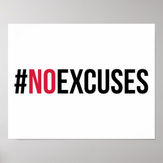 Geen excuus Gym Quote Poster