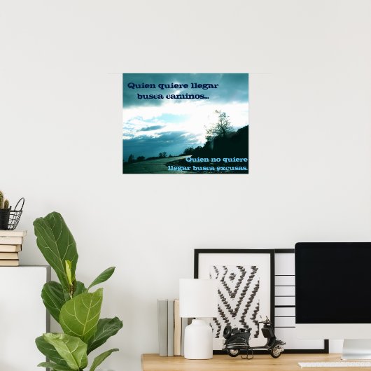 Geen excuus Poster - Spaans! (Thuiskantoor)