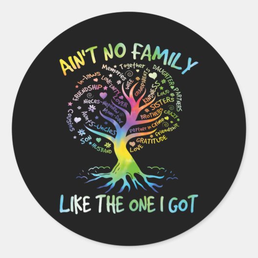 Geen familie zoals die van mijn familie. ronde sticker (Voorkant)