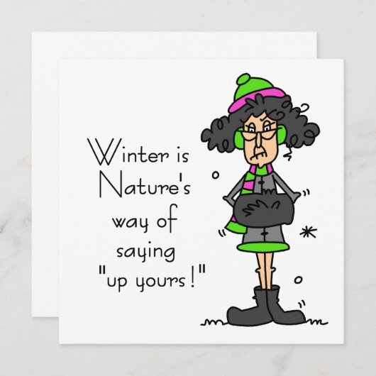 Geen fan van de winter (Voorkant / Achterkant)