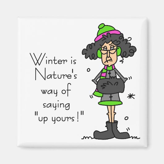 Geen fan van de winter magneet (Voorkant)