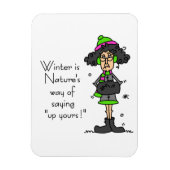 Geen fan van de winter magneet (Verticaal)