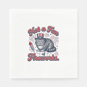 Geen Fan van Vuurwerk Bang Kat Shirt (2)_1 Servet