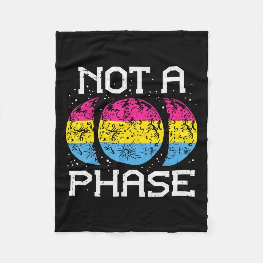 Geen Fase Pansexual Moon Funny Pan Pride Flag Fleece Deken (Voorkant)