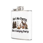 Geen feest zoals een kampeerfeest heupfles (Links)