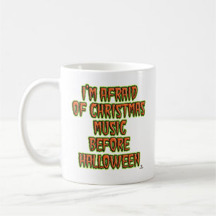 Geen feestelijke muziek voor Halloween Humor Logo Koffiemok