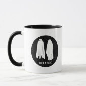 Geen Feet Ghosts Funny Geek Monochrome Mok (Links)