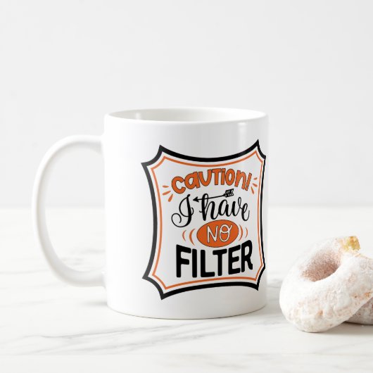 Geen filter koffiemok (Met donut)