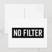 Geen Filterfunny Quote Briefkaart (Voorkant / Achterkant)