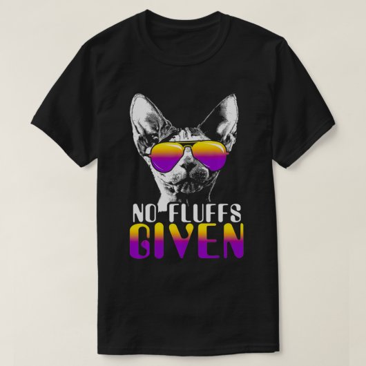 Geen flauwgevallen bij Sphyn Cat Sunglazen Cute Ca T-shirt (Design voorkant)