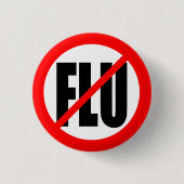 "GEEN FLU" RONDE BUTTON 3,2 CM (Voorkant)
