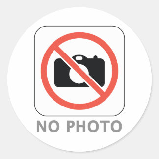 Geen foto ronde sticker