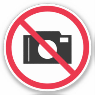 Geen fotocamera verboden symbool vinylsticker sticker