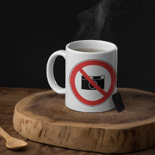 Geen fotografie-teken koffiemok