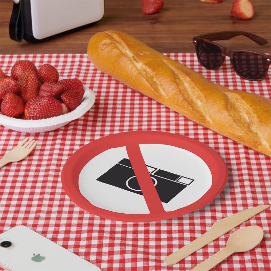 Geen fotografie-teken papieren bordje