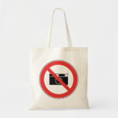 Geen fotografie-teken tote bag (Voorkant)