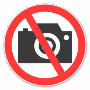 Geen fotografiecamera toegestaan symbool sticker