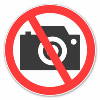 Geen fotografiecamera toegestaan symbool sticker