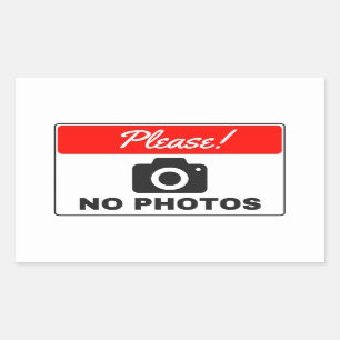 Geen foto's aub Sticker