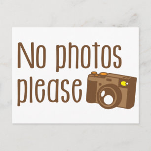 Geen foto's met  camera briefkaart