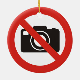 Geen foto's toegestaan keramisch ornament