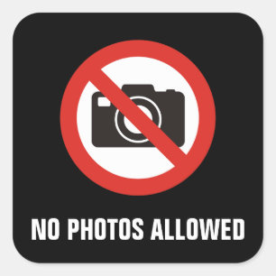 Geen foto's toegestaan vierkante sticker