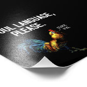 Geen Foul Language Fowl Foto Afdruk (Hoek)