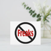 Geen Freaks Briefkaart (Staand voorkant)