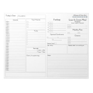 Geen Frills Daily Planner 5 en 1 Food Journal ni Notitieblok