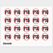 Geen FT8-Sticker Ronde Sticker (Vel)
