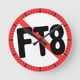Geen FT8 wandklok Ronde Klok
