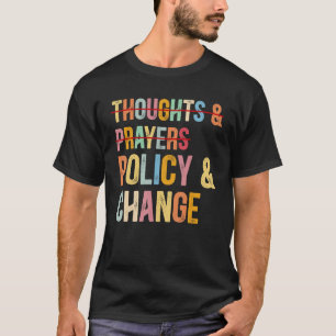 Geen gedachten meer en gebeden tijd voor beleid en t-shirt