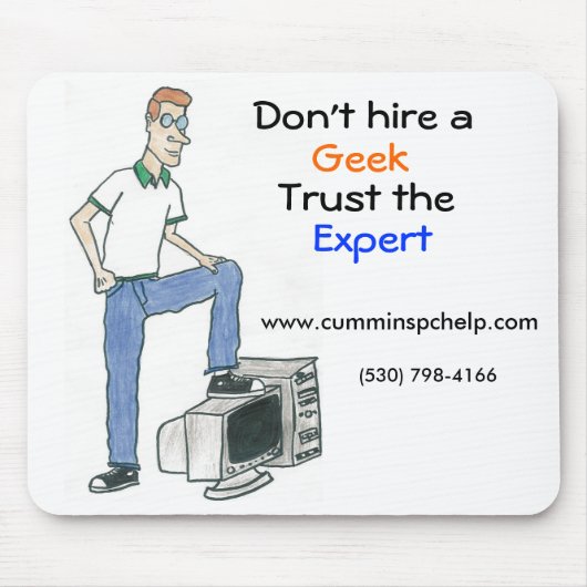 Geen Geeks Mousepad Muismat (Voorkant)