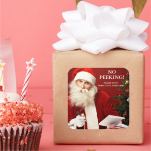 Geen gegadigden voor kerstcadeautjes vierkante sticker