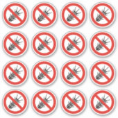 Geen gegolfd teken sticker (Voorkant)