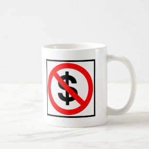 Geen geld snelwegteken koffiemok