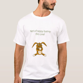 Geen gelukkig konijn t-shirt
