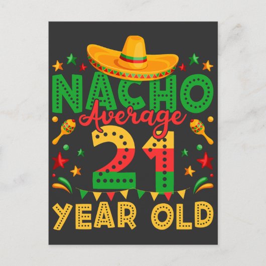 Geen gemiddelde 21-jarige Cinco de Mayo Briefkaart (Voorkant)