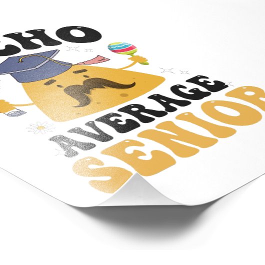 Geen gemiddelde eindexamenstudent afstudeercadeau foto afdruk (Hoek)