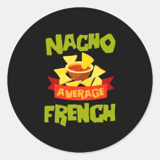 Geen gemiddelde franse grappige verjaardag achtern ronde sticker