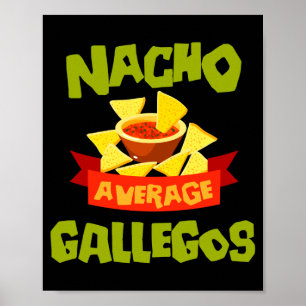 Geen gemiddelde gallegos grappige verjaardag achte poster