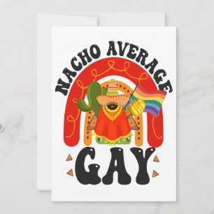 Geen gemiddelde gay grappige LGBTQ Cinco De Mayo Save The Date