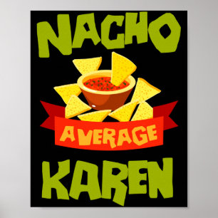 Geen gemiddelde Karen grappige verjaardagsnaam cad Poster