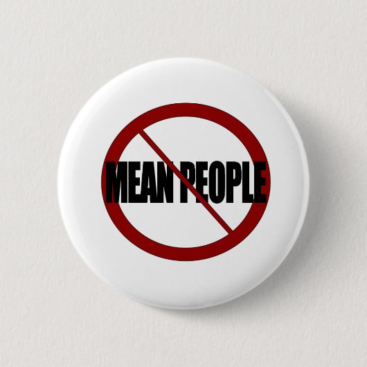Geen gemiddelde mensen ronde button 5,7 cm (Voorkant)