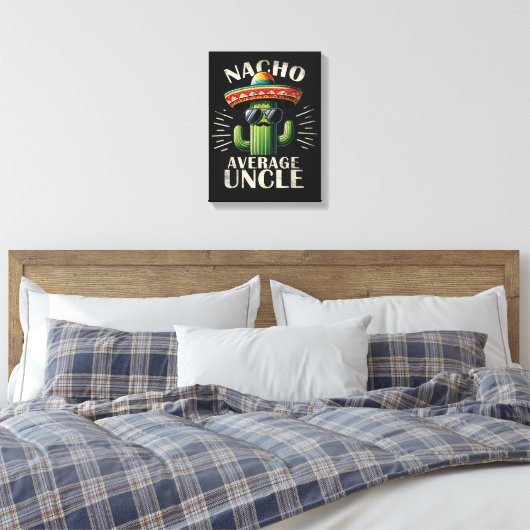 Geen gemiddelde oom Vaderdag Canvas Afdruk (Insitu (Slaapkamer))